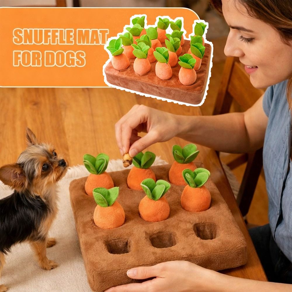 Snuffle Mat For Dogs - Tapete de brincar com cenouras para