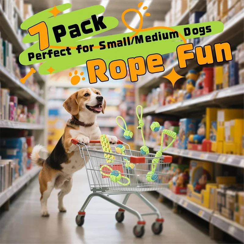 Dog Rope Toy Aggressive Chewers - Brinquedos de Corda para Cães de