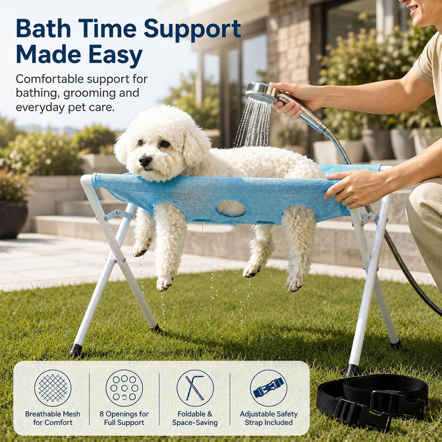 Suporte dobrável para banho de - Pet Grooming avaliação e preço