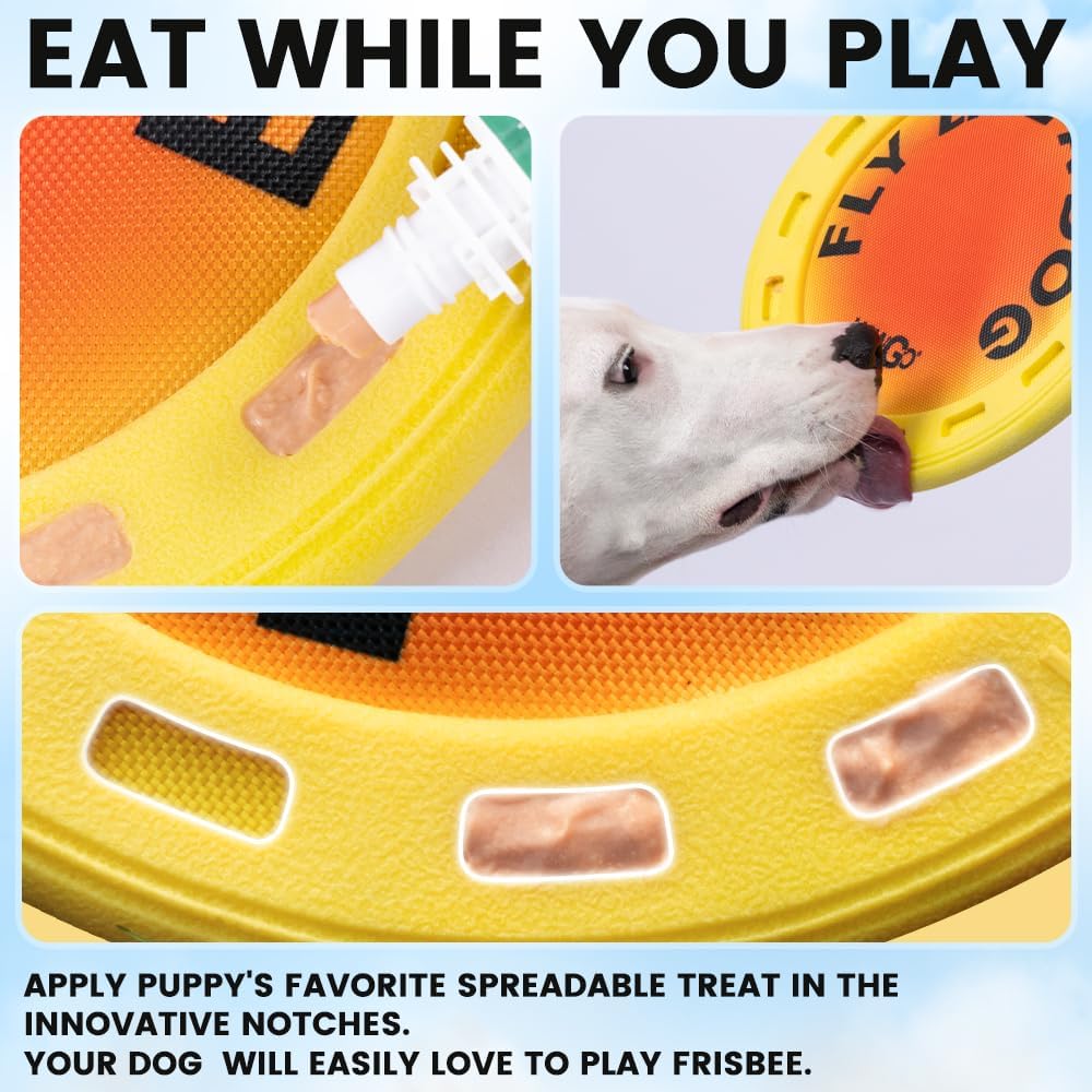 Disco voador para cães, duráve - Flying Disc Dog Training Toy avaliação e preço